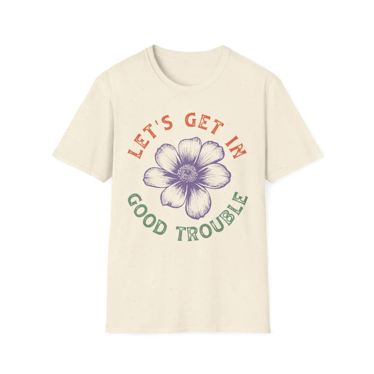 Floral Motivational T-Shirt - Let’s Get In Good Trouble - Pilot gifts - WWII warbird t-shirt