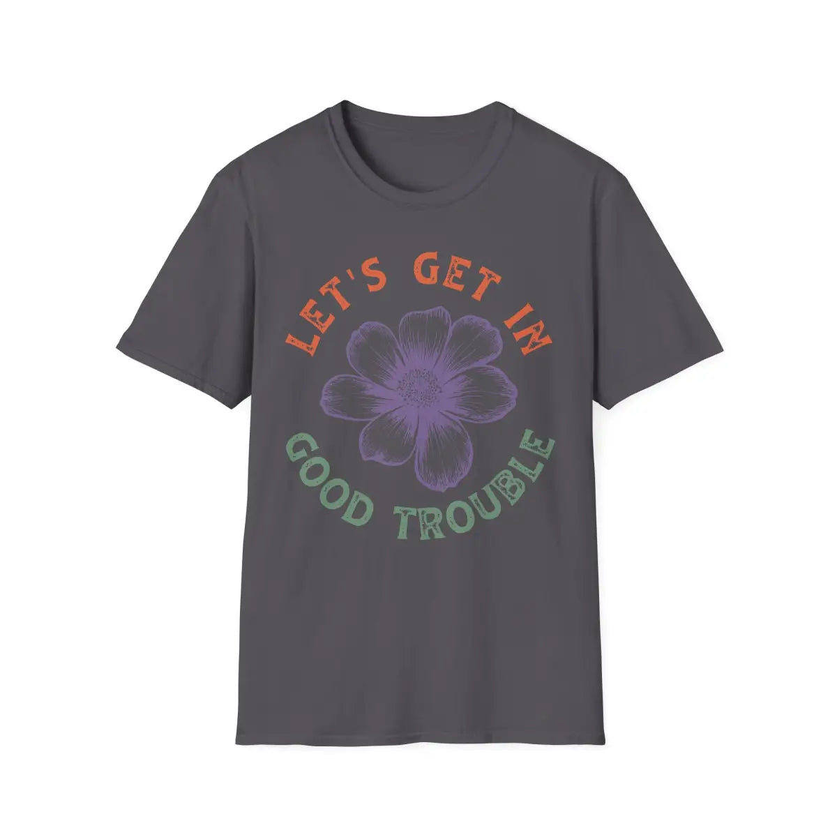 Floral Motivational T-Shirt - Let’s Get In Good Trouble - Pilot gifts - WWII warbird t-shirt