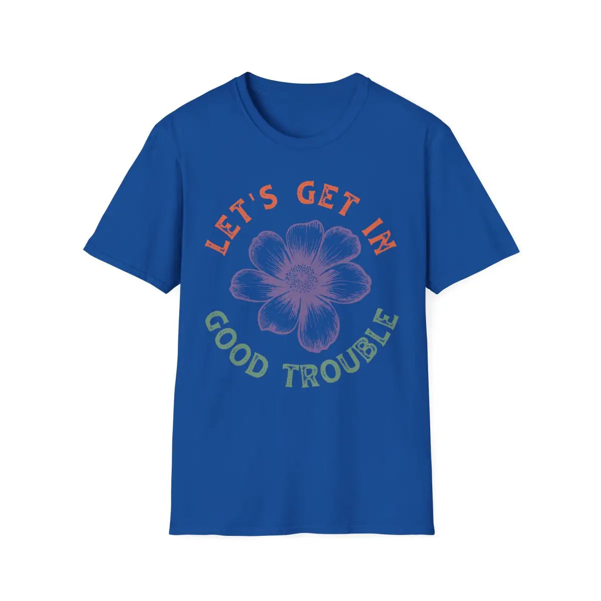 Floral Motivational T-Shirt - Let’s Get In Good Trouble - Pilot gifts - WWII warbird t-shirt