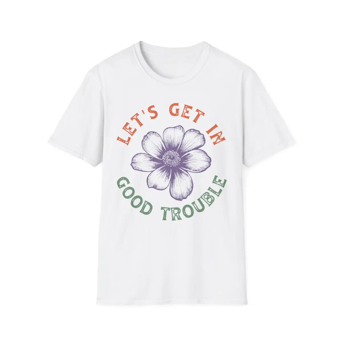 Floral Motivational T-Shirt - Let’s Get In Good Trouble - Pilot gifts - WWII warbird t-shirt