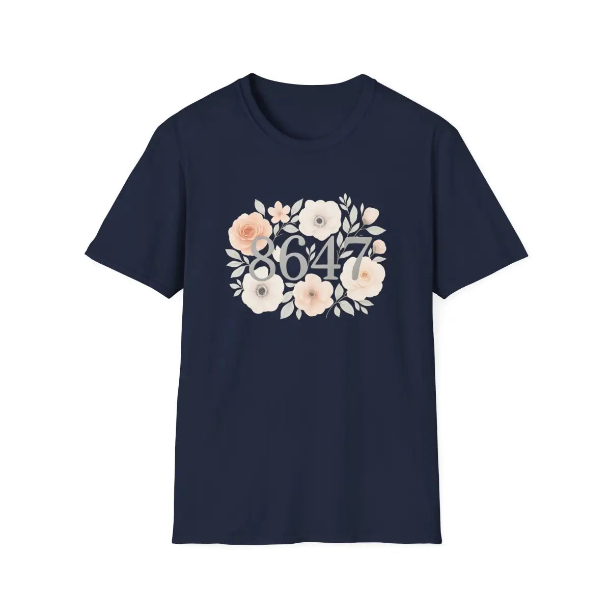 Floral Numbers 8 6 4 7 - T-Shirt - Pilot gifts - WWII warbird t-shirt