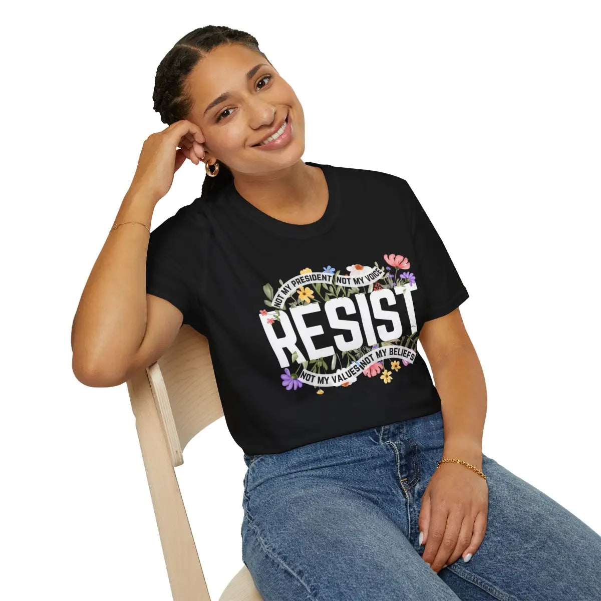 Floral Resist - Not My President - T-Shirt - Pilot gifts - WWII warbird t-shirt