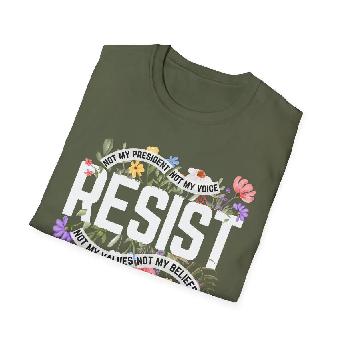 Floral Resist - Not My President - T-Shirt - Pilot gifts - WWII warbird t-shirt