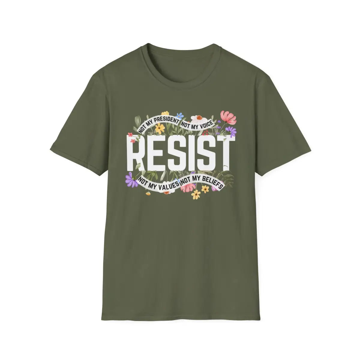 Floral Resist - Not My President - T-Shirt - Pilot gifts - WWII warbird t-shirt