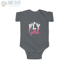Fly Girl – Baby Aviation Shirt with Airliner Silhouette - Kids clothes - Pilot gifts - WWII warbird t-shirt