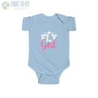 Fly Girl – Baby Aviation Shirt with Airliner Silhouette - Kids clothes - Pilot gifts - WWII warbird t-shirt