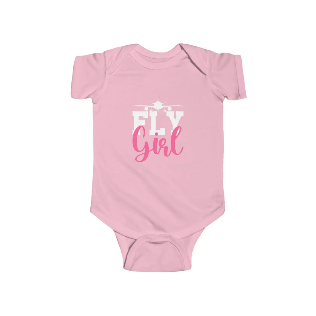 Fly Girl – Baby Aviation Shirt with Airliner Silhouette - Kids clothes - Pilot gifts - WWII warbird t-shirt