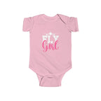 Fly Girl – Baby Aviation Shirt with Airliner Silhouette - Kids clothes - Pilot gifts - WWII warbird t-shirt