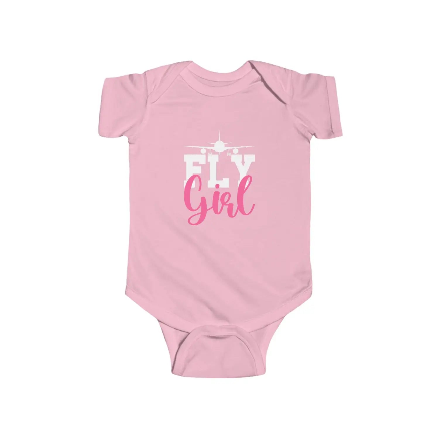 Fly Girl – Baby Aviation Shirt with Airliner Silhouette - Kids clothes - Pilot gifts - WWII warbird t-shirt