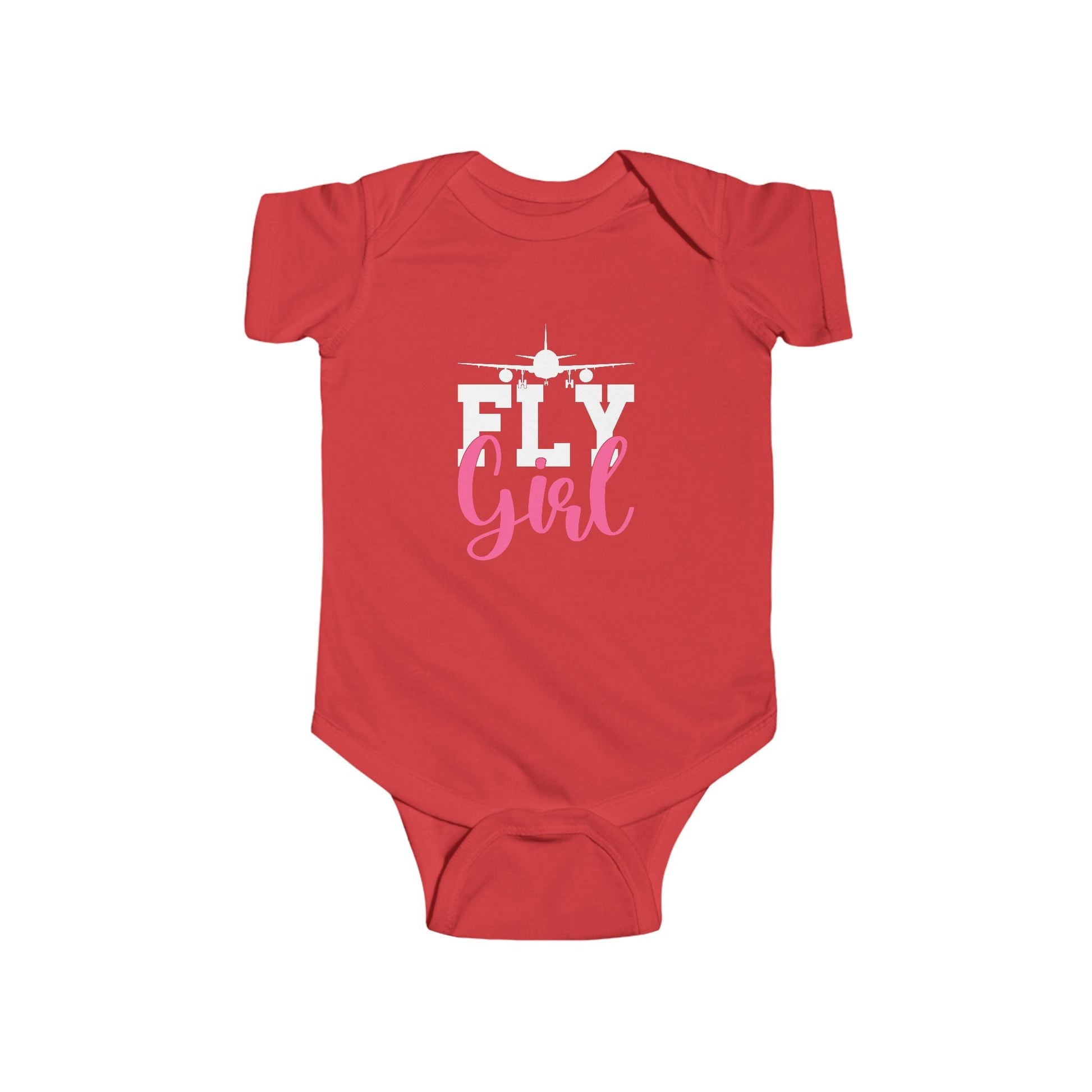 Fly Girl – Baby Aviation Shirt with Airliner Silhouette - Kids clothes - Gifts for pilots - apparel