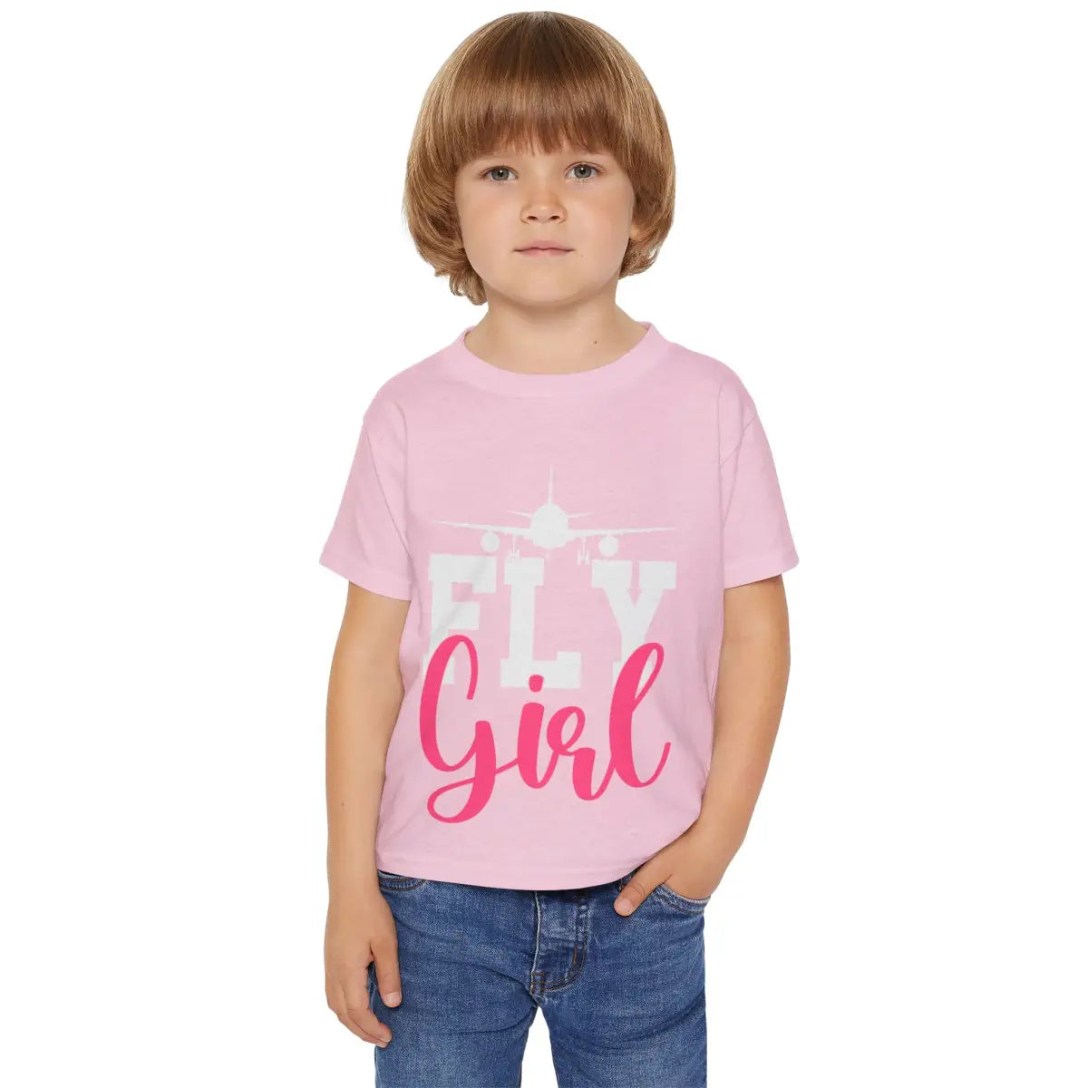 Fly Girl Toddler T-Shirt | Cute Kids Aviation Tee | Perfect Gift for Young Aviators | Birthday Everyday Wear Travel