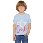 Fly Girl Toddler T-Shirt | Cute Kids Aviation Tee | Perfect Gift for Young Aviators | Birthday Everyday Wear Travel