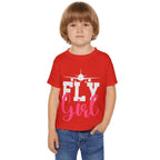 Fly Girl Toddler T-Shirt | Cute Kids Aviation Tee | Perfect Gift for Young Aviators | Birthday Everyday Wear Travel
