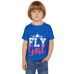 Fly Girl Toddler T-Shirt | Cute Kids Aviation Tee | Perfect Gift for Young Aviators | Birthday Everyday Wear Travel