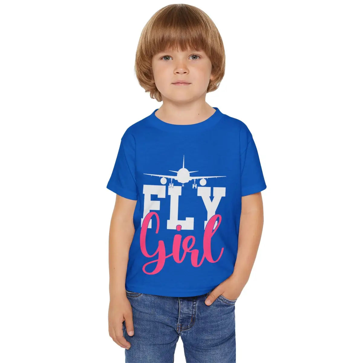 Fly Girl Toddler T-Shirt | Cute Kids Aviation Tee | Perfect Gift for Young Aviators | Birthday Everyday Wear Travel