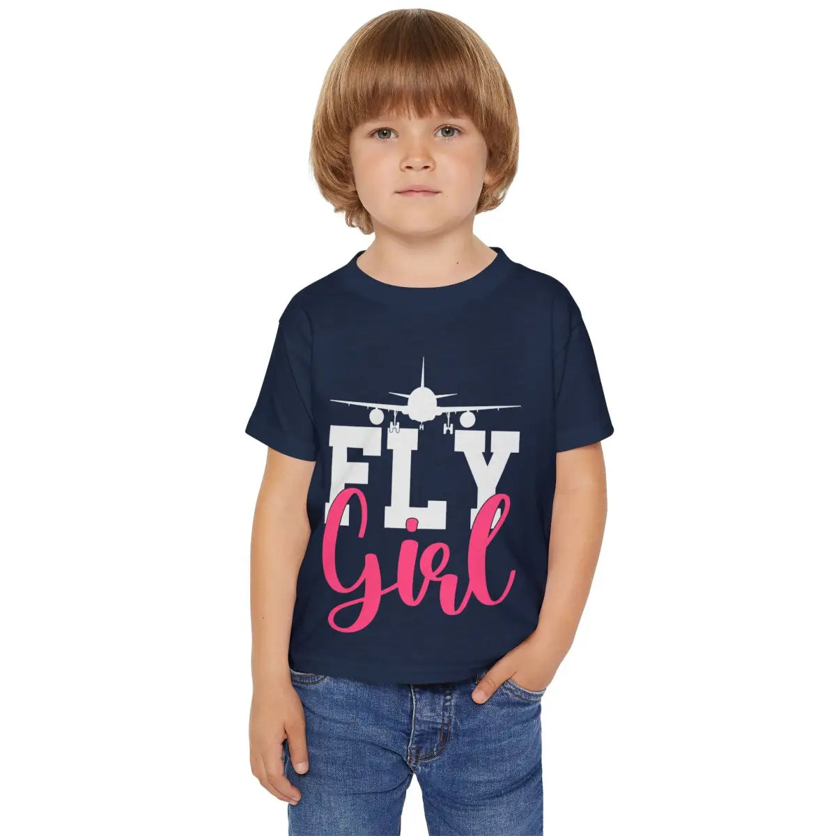 Fly Girl Toddler T-Shirt | Cute Kids Aviation Tee | Perfect Gift for Young Aviators | Birthday Everyday Wear Travel