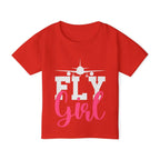 Fly Girl Toddler T-Shirt | Cute Kids Aviation Tee | Perfect Gift for Young Aviators | Birthday Everyday Wear Travel