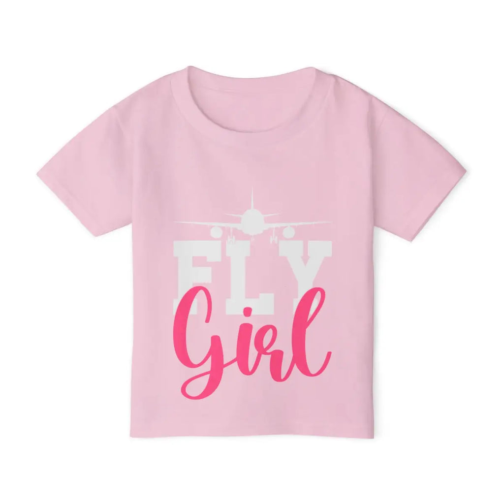 Fly Girl Toddler T-Shirt | Cute Kids Aviation Tee | Perfect Gift for Young Aviators | Birthday Everyday Wear Travel