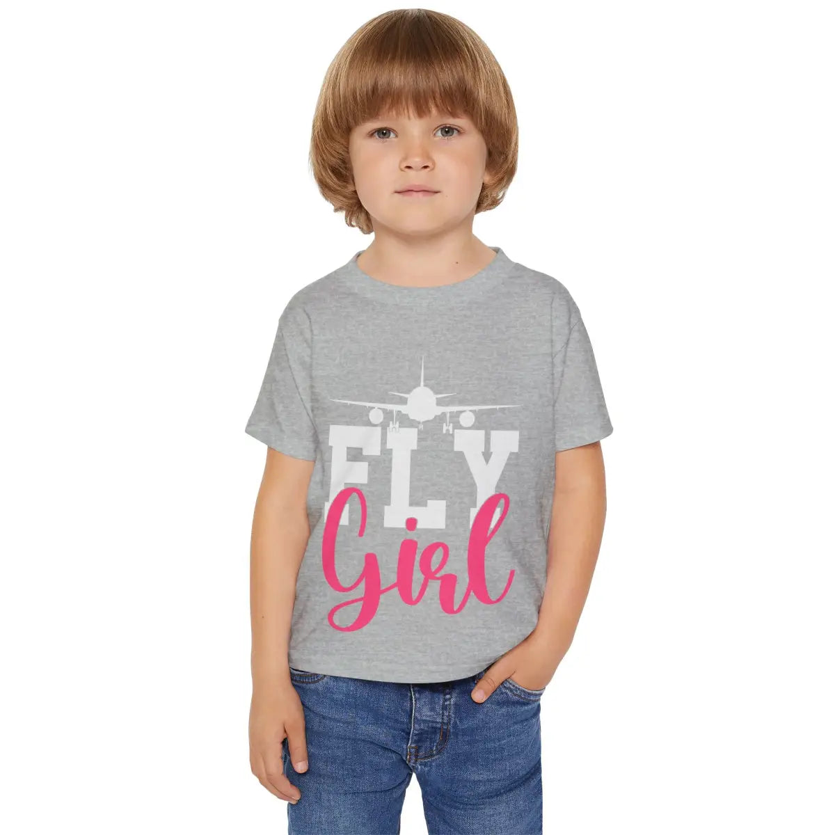 Fly Girl Toddler T-Shirt | Cute Kids Aviation Tee | Perfect Gift for Young Aviators | Birthday Everyday Wear Travel