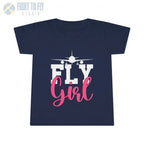 Fly Girl Toddler T-Shirt Cute Tee Aviation Themed Kids Shirt - clothes - Pilot gifts - WWII warbird t-shirt