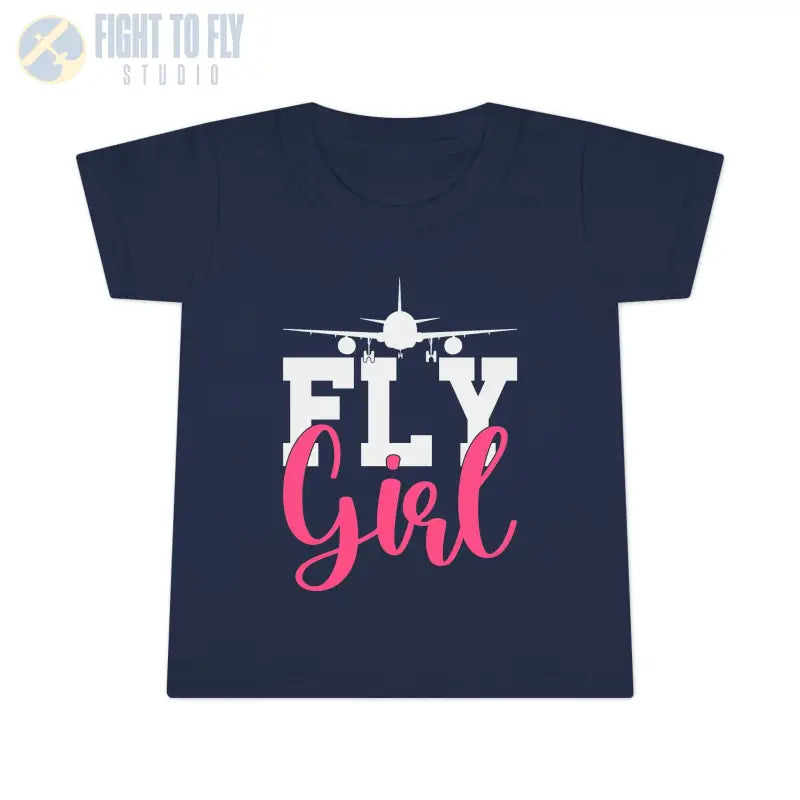 Fly Girl Toddler T-Shirt Cute Tee Aviation Themed Kids Shirt - clothes - Pilot gifts - WWII warbird t-shirt