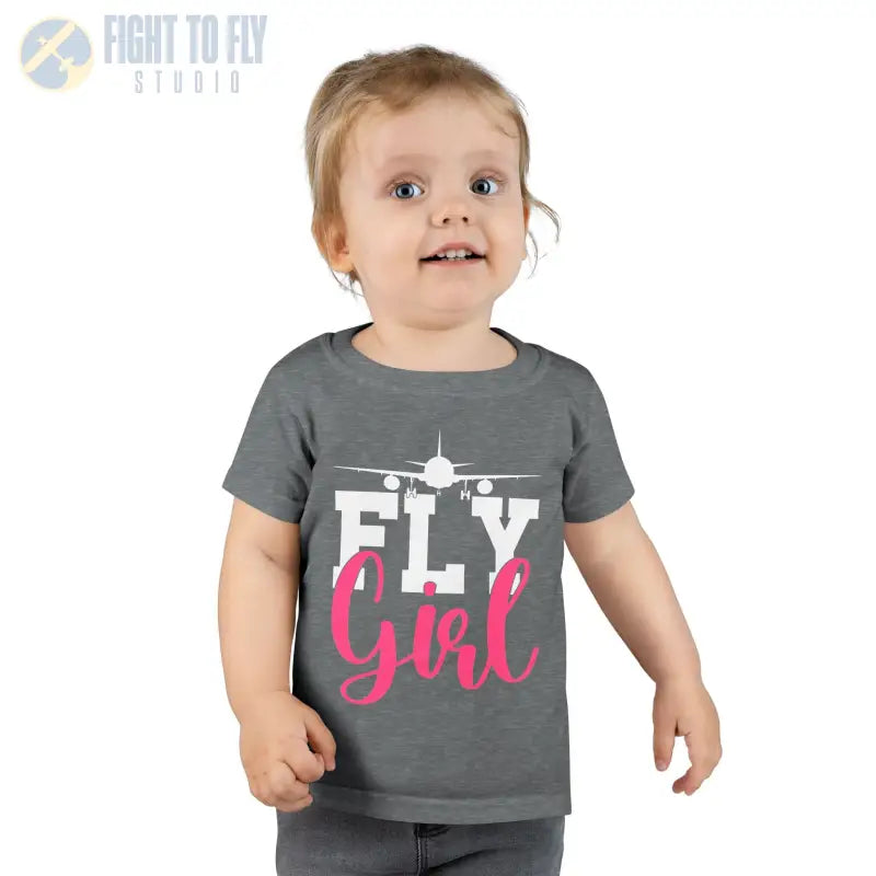 Fly Girl Toddler T-Shirt Cute Tee Aviation Themed Kids Shirt - clothes - Pilot gifts - WWII warbird t-shirt