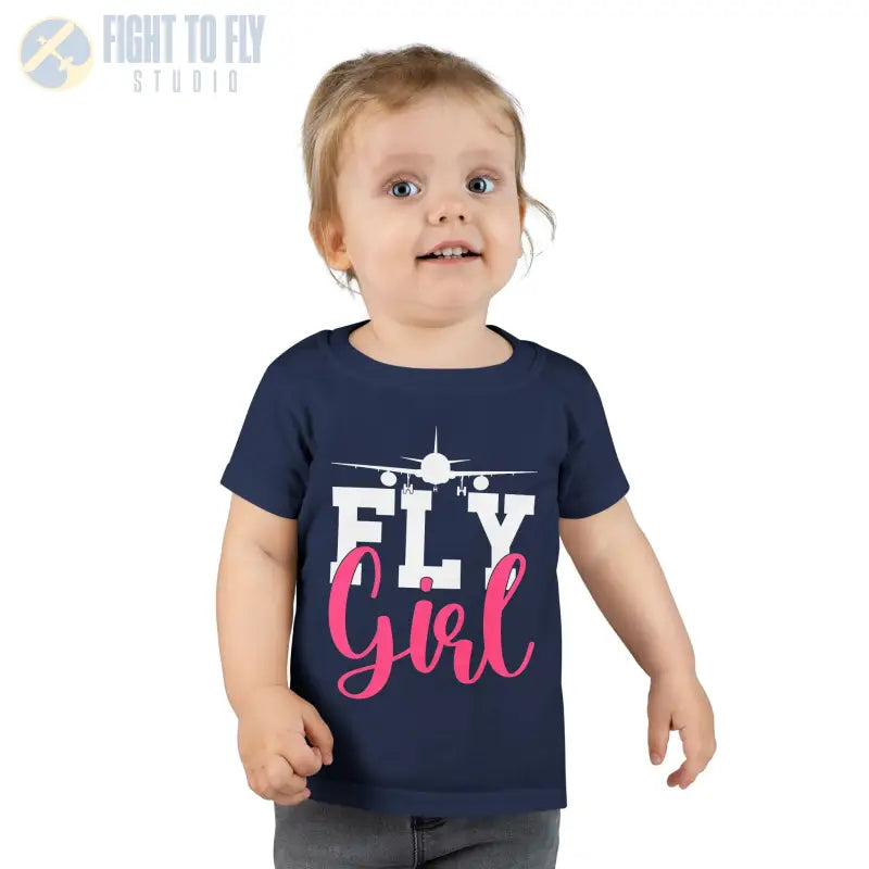Fly Girl Toddler T-Shirt Cute Tee Aviation Themed Kids Shirt - clothes - Pilot gifts - WWII warbird t-shirt