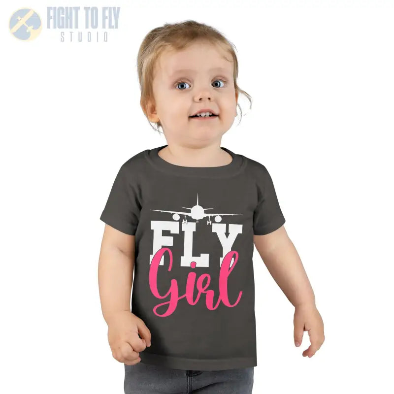 Fly Girl Toddler T-Shirt Cute Tee Aviation Themed Kids Shirt - clothes - Gifts for pilots - apparel