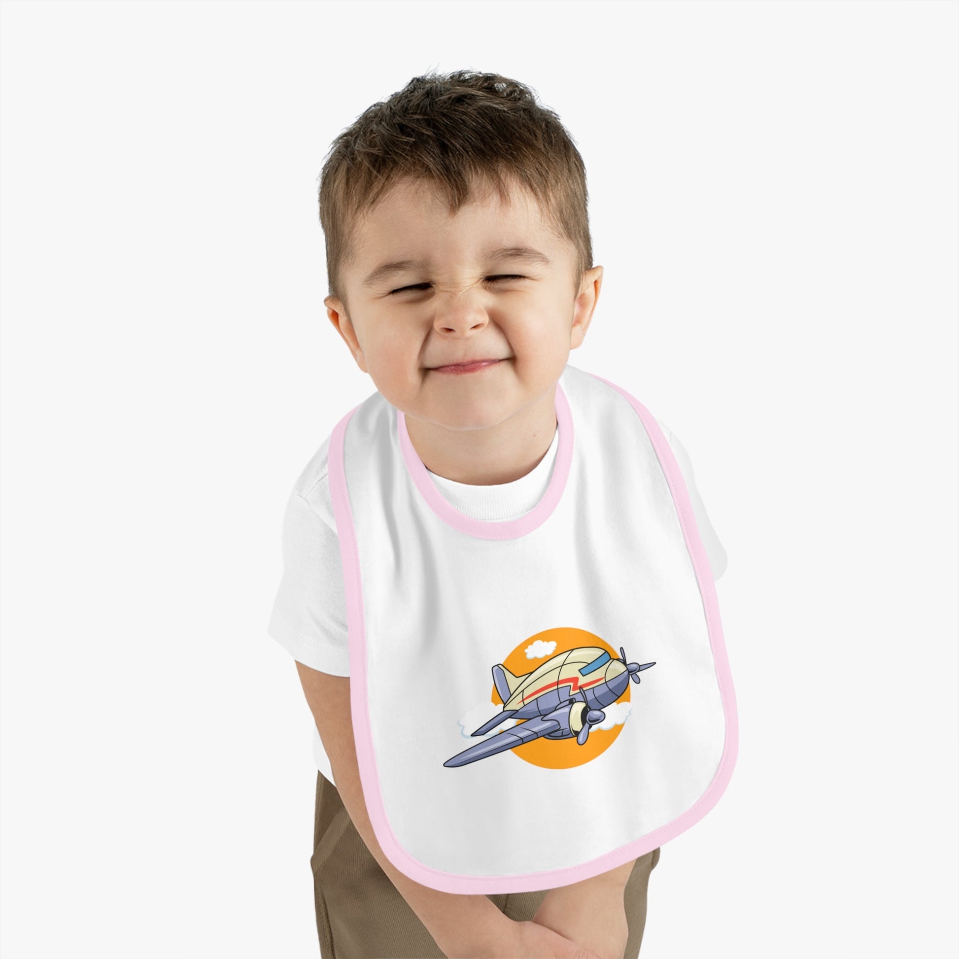 Fly High Baby Bib - Vintage Propliner - Kids clothes - Gifts for pilots - Aviation apparel