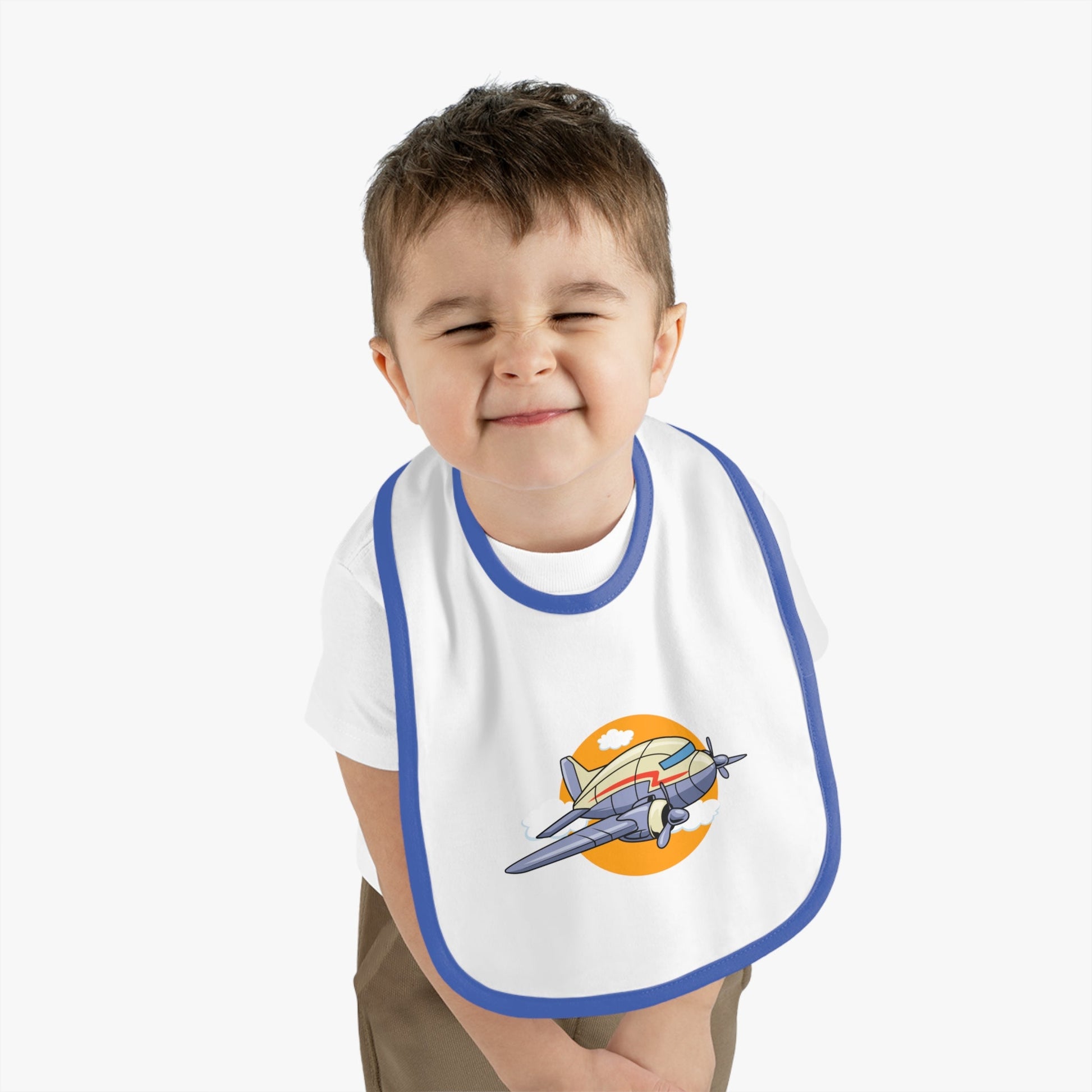 Fly High Baby Bib - Vintage Propliner - Kids clothes - Gifts for pilots - Aviation apparel