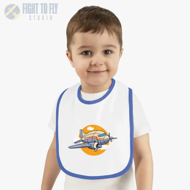 Fly High Baby Bib - Vintage Propliner - Kids clothes - Pilot gifts - WWII warbird t-shirt