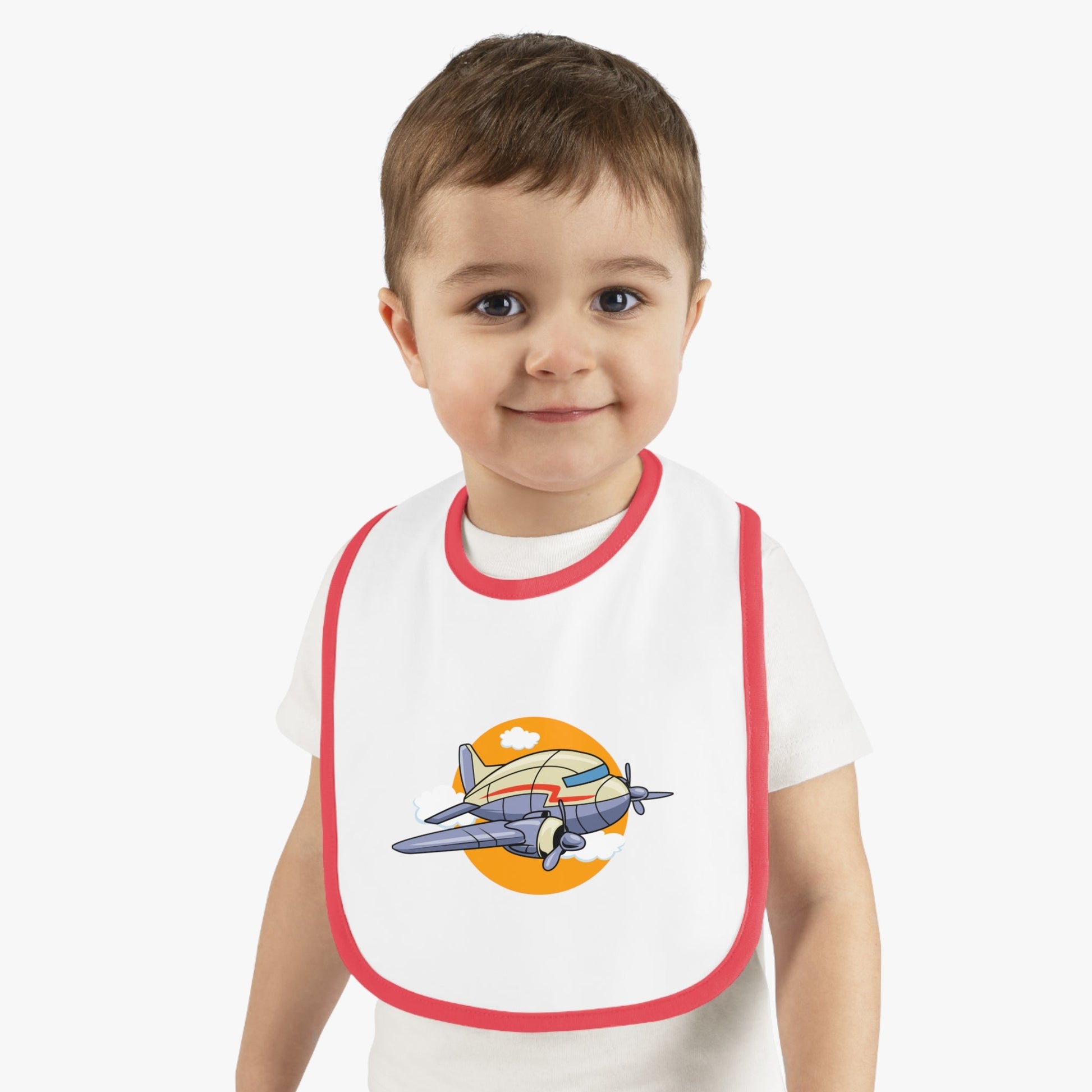Fly High Baby Bib - Vintage Propliner - Kids clothes - Gifts for pilots - Aviation apparel