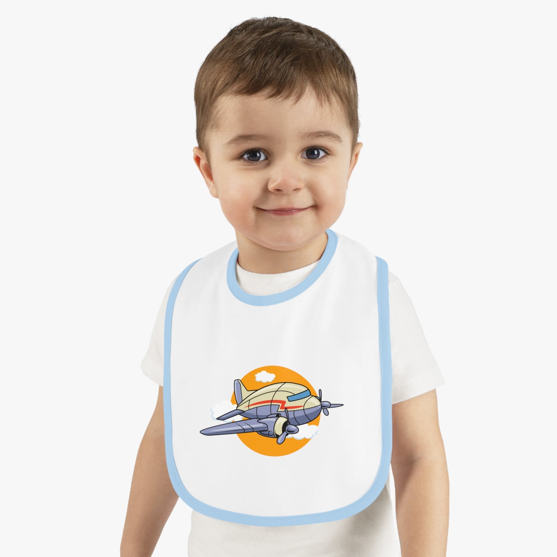 Fly High Baby Bib - Vintage Propliner - Kids clothes - Gifts for pilots - Aviation apparel
