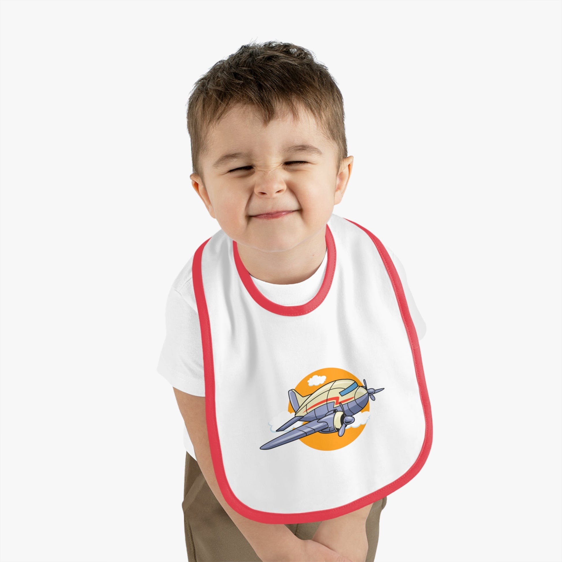 Fly High Baby Bib - Vintage Propliner - Kids clothes - Gifts for pilots - Aviation apparel