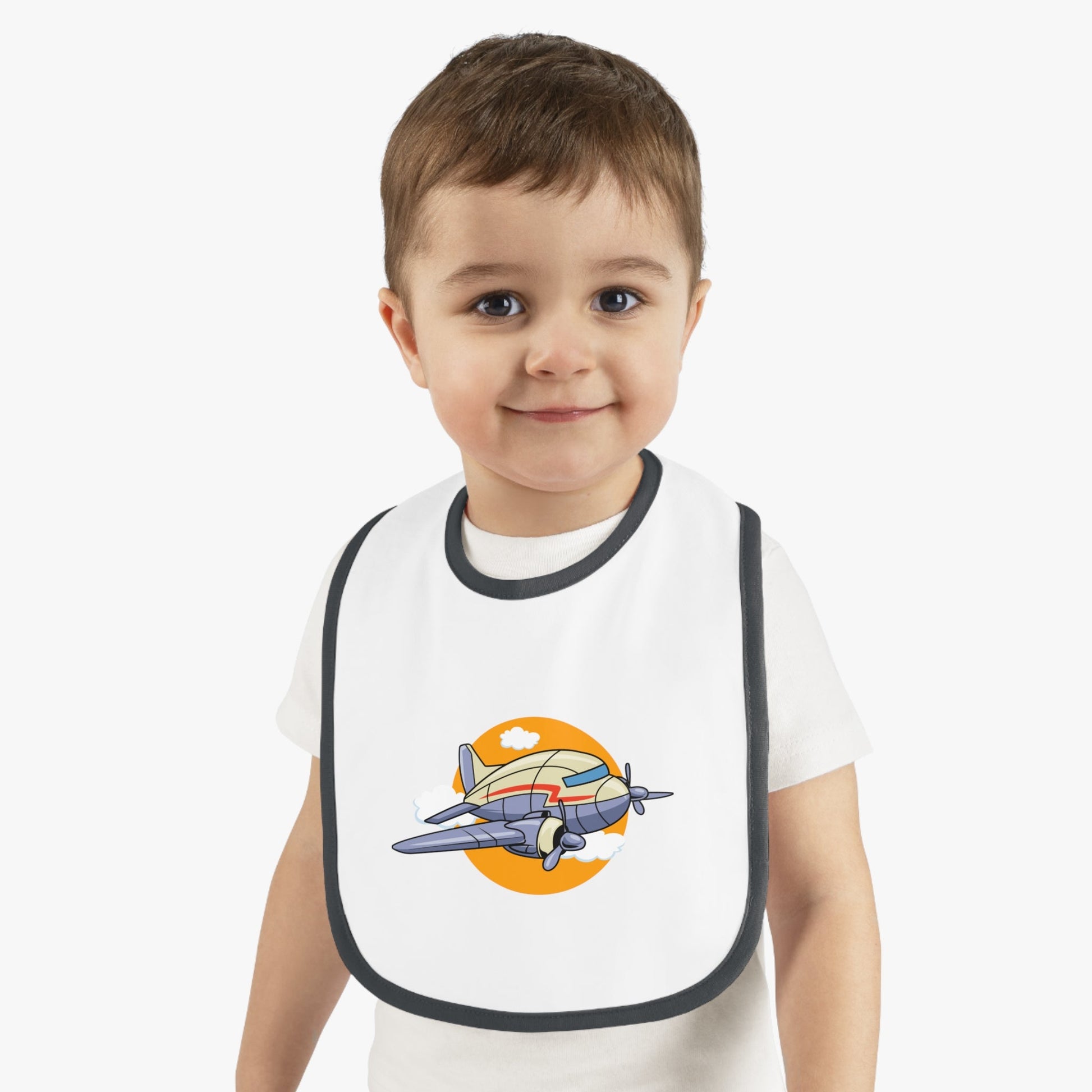 Fly High Baby Bib - Vintage Propliner - Kids clothes - Gifts for pilots - Aviation apparel