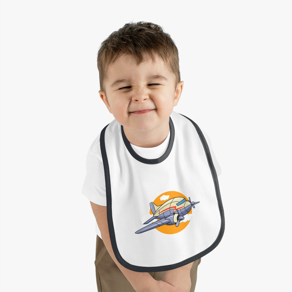 Fly High Baby Bib - Vintage Propliner - Kids clothes - Gifts for pilots - Aviation apparel