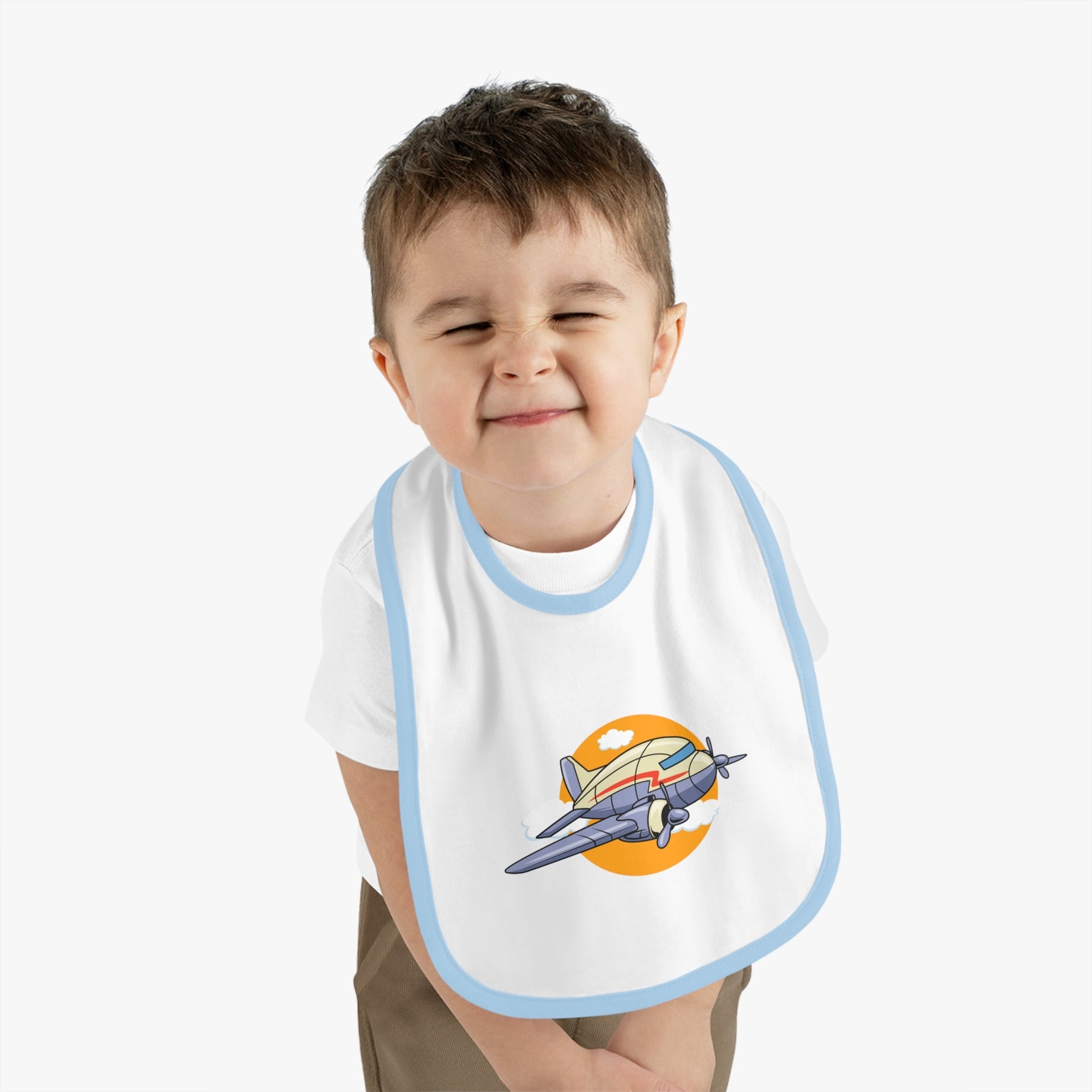 Fly High Baby Bib - Vintage Propliner - Kids clothes - Gifts for pilots - Aviation apparel