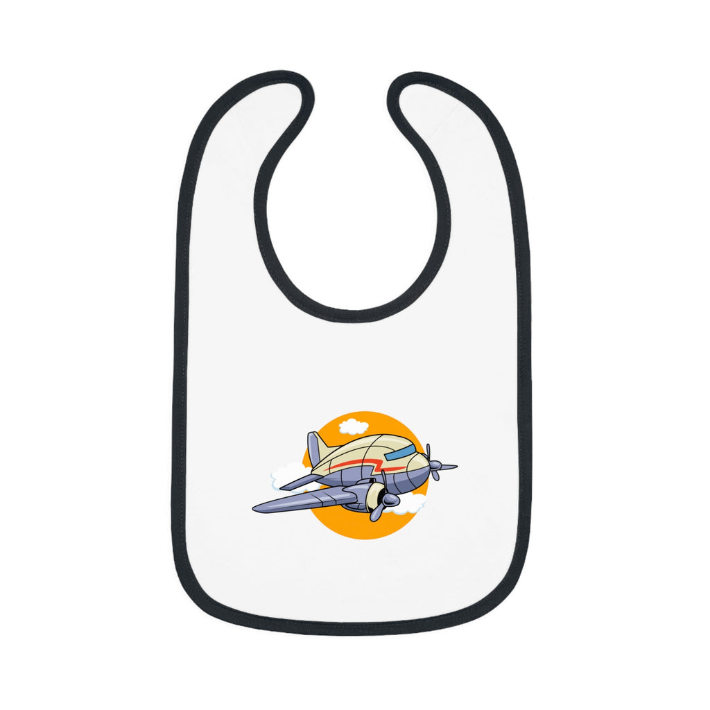 Fly High Baby Bib - Vintage Propliner - Kids clothes - Gifts for pilots - Aviation apparel