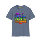 Fly Live Inspire - Plane and Clouds - T-Shirt - Pilot gifts - WWII warbird t-shirt