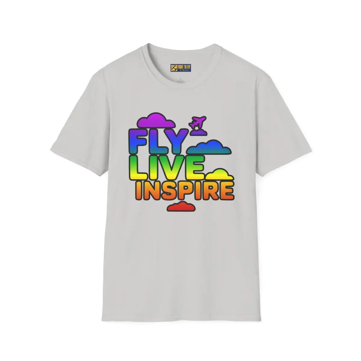 Fly Live Inspire - Plane and Clouds - T-Shirt - Pilot gifts - WWII warbird t-shirt