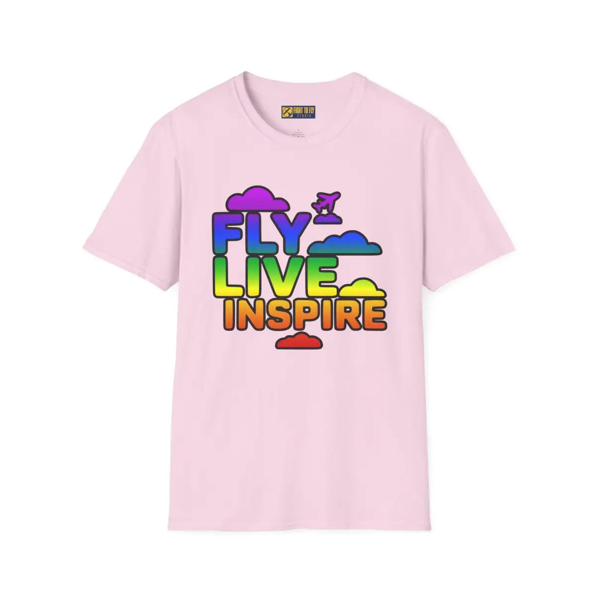 Fly Live Inspire - Plane and Clouds - T-Shirt - Pilot gifts - WWII warbird t-shirt