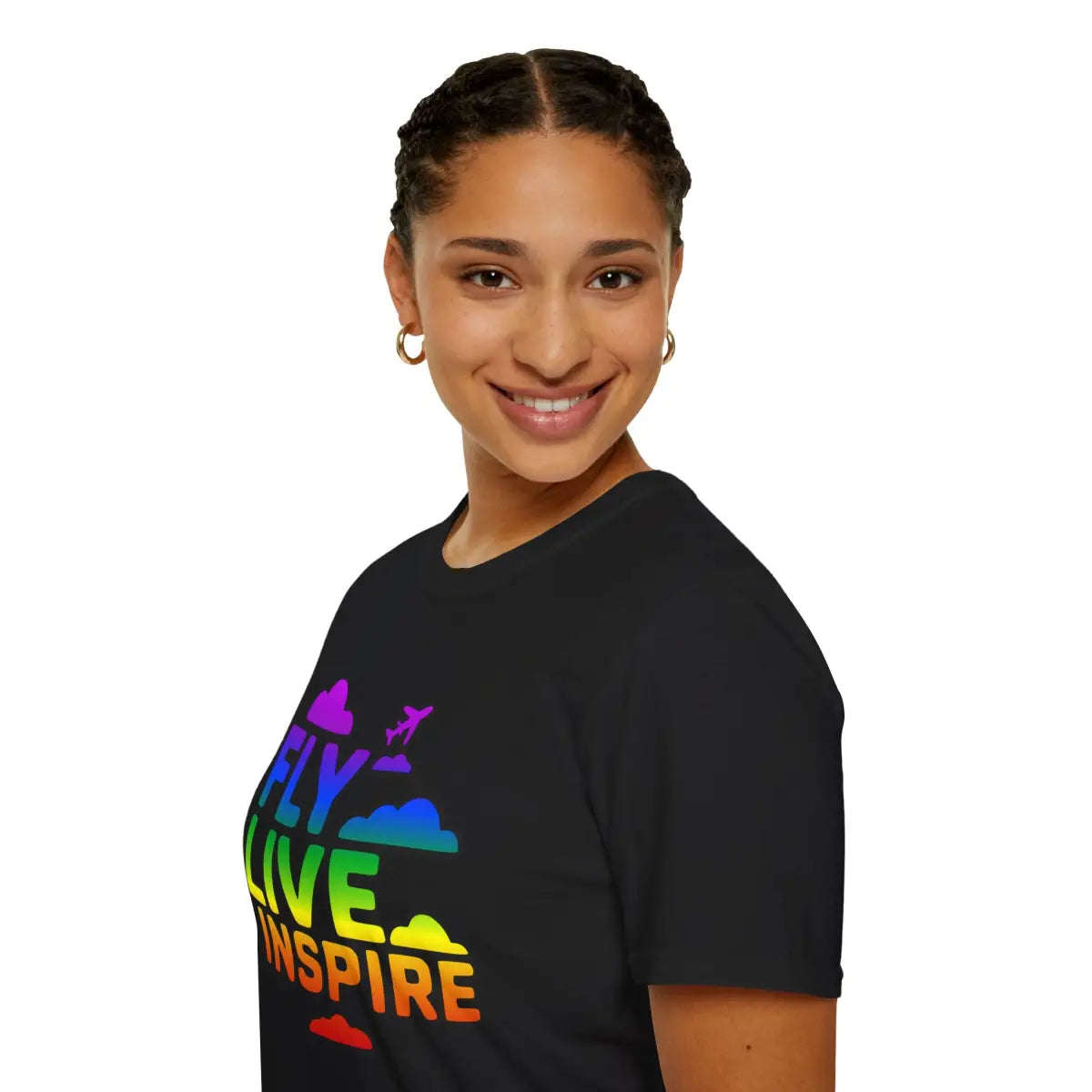 Fly Live Inspire - Plane and Clouds - T-Shirt - Pilot gifts - WWII warbird t-shirt