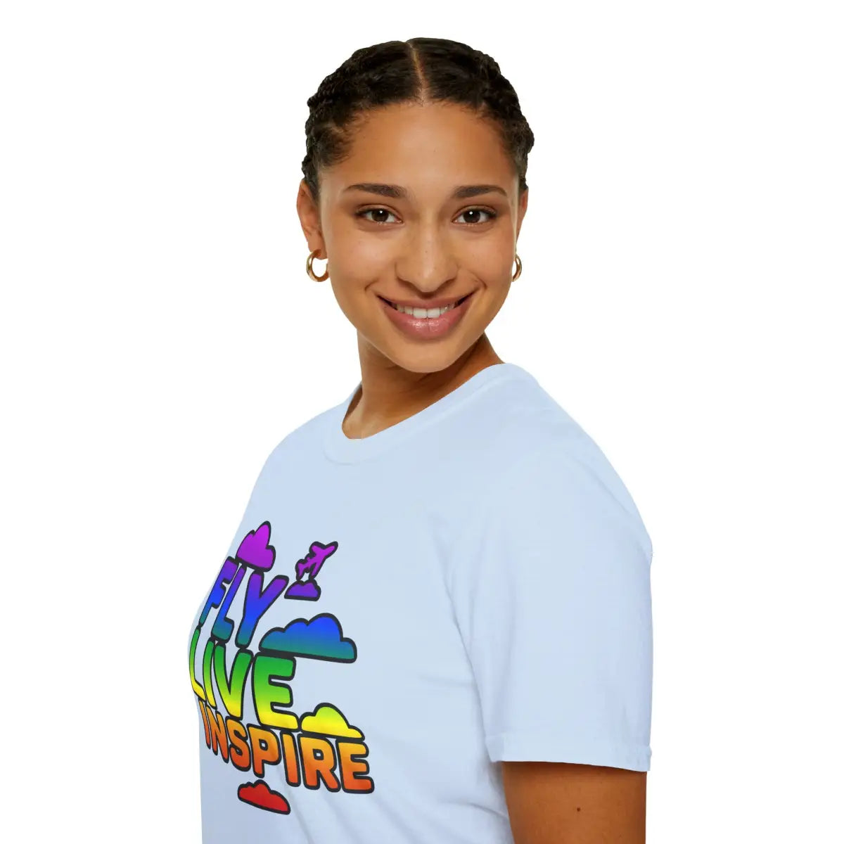 Fly Live Inspire - Plane and Clouds - T-Shirt - Pilot gifts - WWII warbird t-shirt
