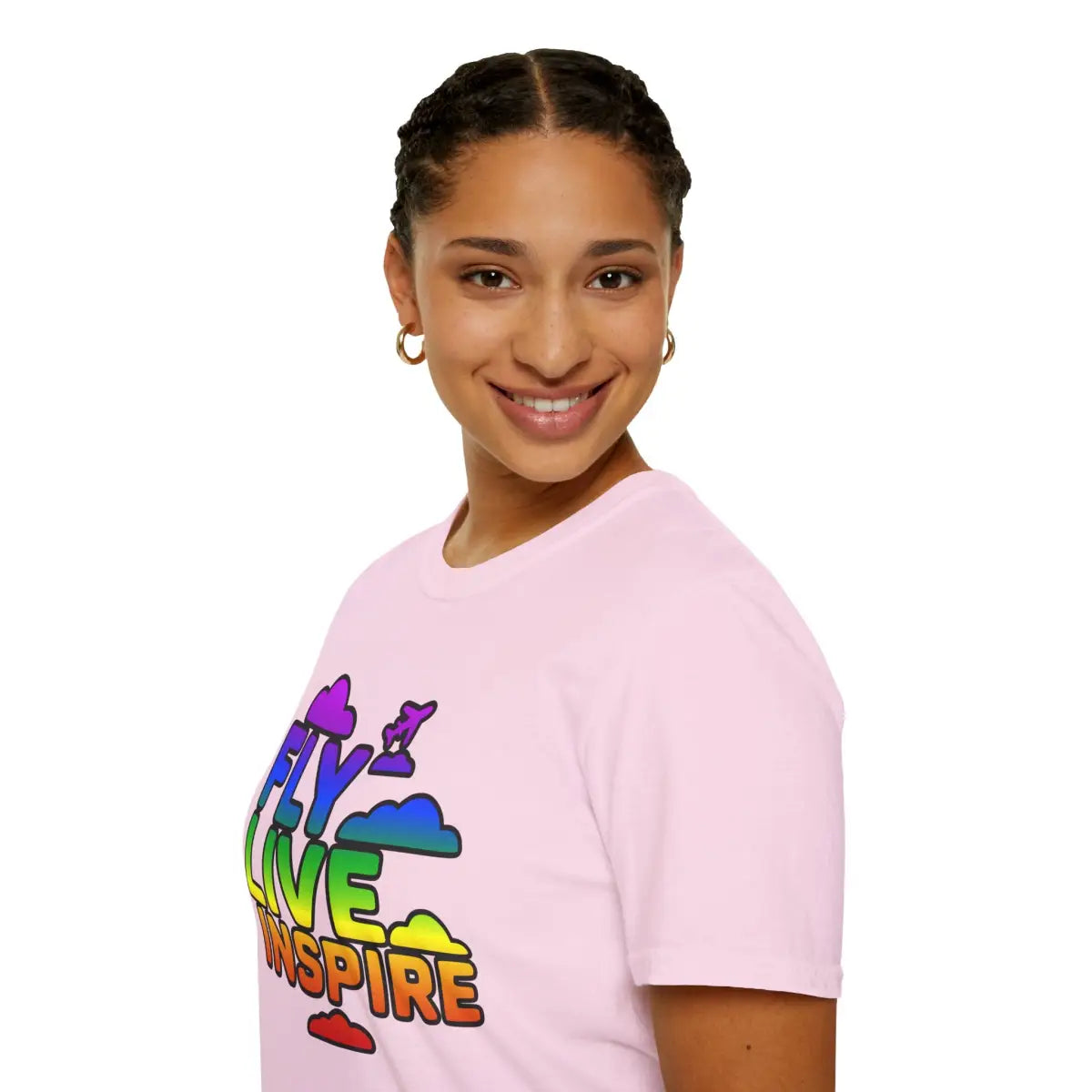 Fly Live Inspire - Plane and Clouds - T-Shirt - Pilot gifts - WWII warbird t-shirt