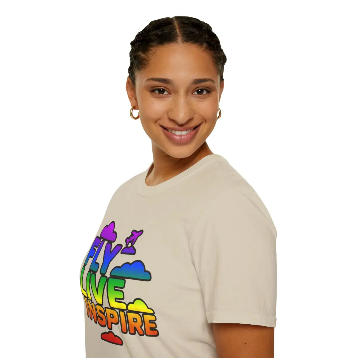 Fly Live Inspire - Plane and Clouds - T-Shirt - Pilot gifts - WWII warbird t-shirt