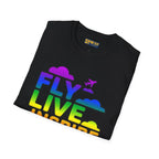 Fly Live Inspire - Plane and Clouds - T-Shirt - Pilot gifts - WWII warbird t-shirt