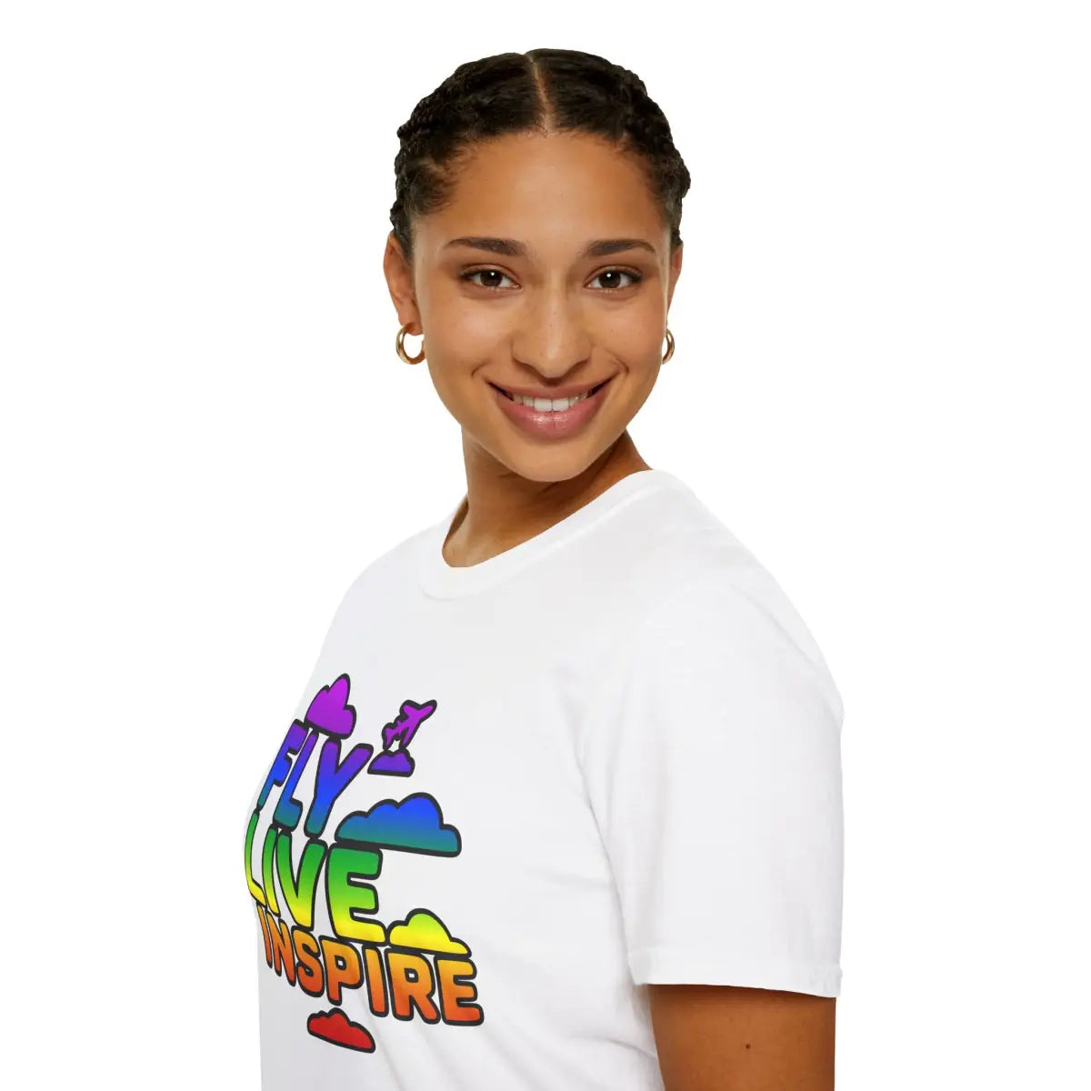 Fly Live Inspire - Plane and Clouds - T-Shirt - Pilot gifts - WWII warbird t-shirt