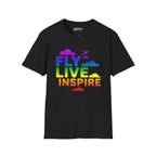 Fly Live Inspire - Plane and Clouds - T-Shirt - Pilot gifts - WWII warbird t-shirt