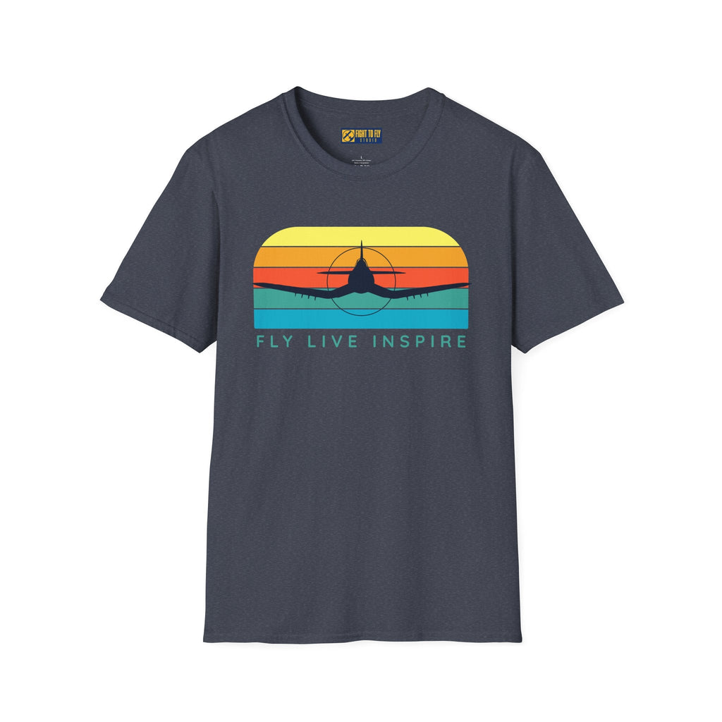 Fly Live Inspire Unisex Softstyle T-Shirt – Perfect for Travel Lovers - Gifts pilots - Aviation apparel