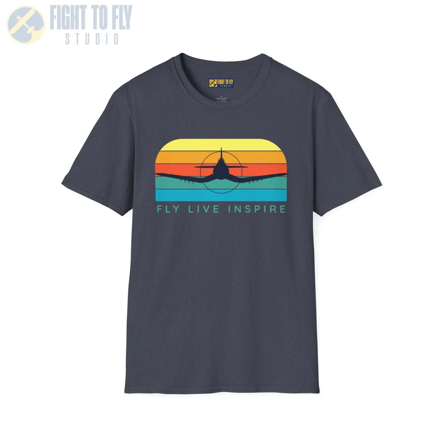 Fly Live Inspire - T-Shirt - Pilot gifts - WWII warbird t-shirt